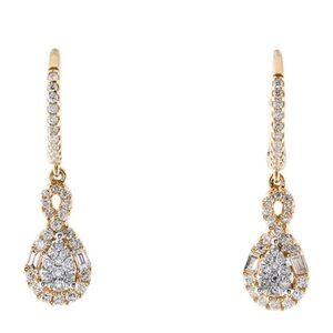 • 14K White Gold & 14K Yellow Gold Diamond Drop earrings